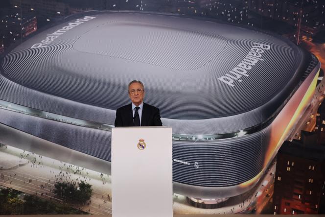 Le président du Real Madrid, Florentino Pérez, lors d’une conférence de presse à Madrid, le 20 décembre 2024.