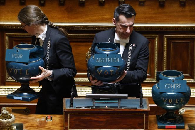 Lors d’un vote au Sénat, en janvier 2025.