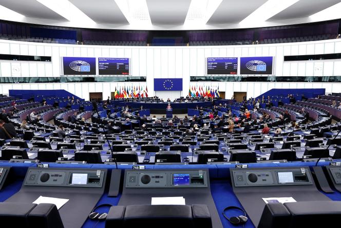 Ursula Von Der Leyen au Parlement européen à Strasbourg, dans l’est de la France, le 22 octobre 2025.