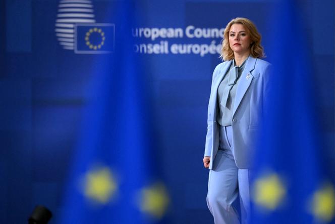 La première ministre lettone, Evika Silina, à Bruxelles, le 23 octobre 2025.