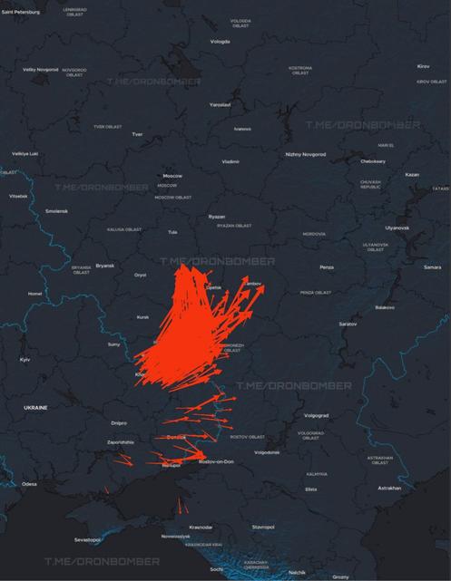L’attaque de drones ukrainiens dans la nuit du 31 octobre au 1ᵉʳ novembre 2025, selon les sources russes.