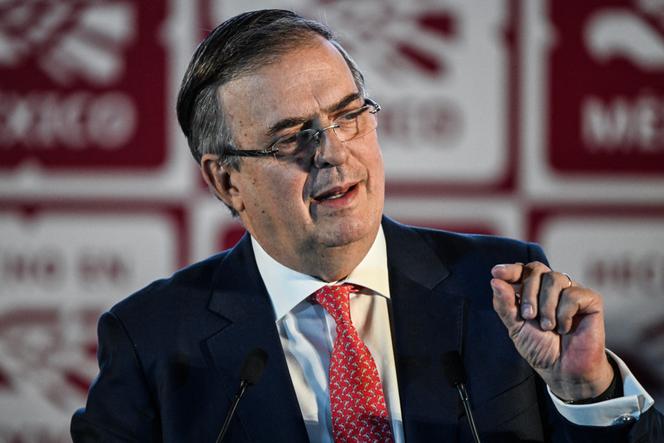Le ministre  de l’économie mexicain, Marcelo Ebrard, à Mexico, le 22 août 2025.