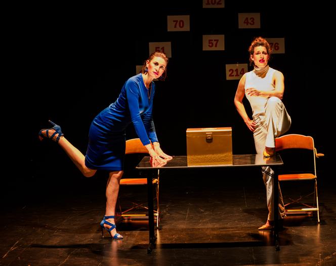 Léa Roblot et Elise Roth dans « La Honte ! » à La Reine blanche, à Paris, en octobre 2025.