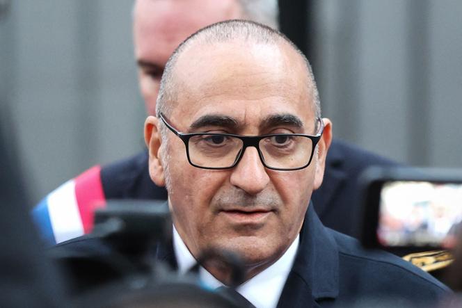 Le ministre de l’intérieur, Laurent Nuñez, lors d’un déplacement à Aulnoye-Aymeries, dans le Nord, le 3 novembre 2025.