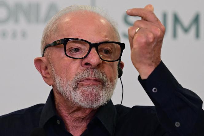 Le président brésilien, Luiz Inacio Lula da Silva, lors d’un entretien avec les médias étrangers à Belem, au Brésil, le 4 novembre 2025.  