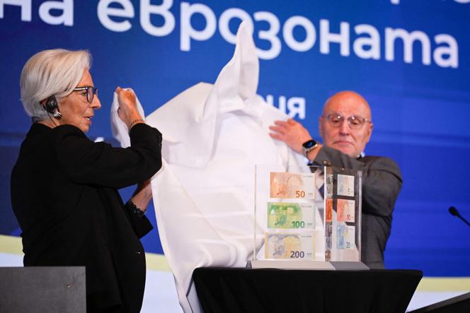 European Central Bank President Christine Lagarde and Bulgarian National Bank Governor Dimitar Radev in Sofia, 4 November 2025.
