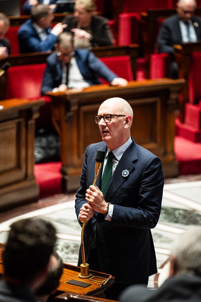 Roland Lescure, Minister of Economy, Finance and Industry, Energy and Digital Sovereignty, during a question and answer session to the government, at the National Assembly, in Paris, 4 November 2025.