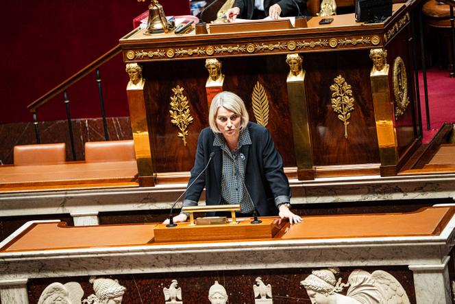 Minister of Health, Family, Autonomy and Persons with Disabilities, Stéphanie Rist, during the discussion of the 2026 Social Security financing bill, at the National Assembly, in Paris, 4 November 2025.