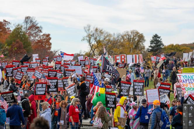 Une manifestation anti-Trump, à Washington, le 5 novembre 2025.