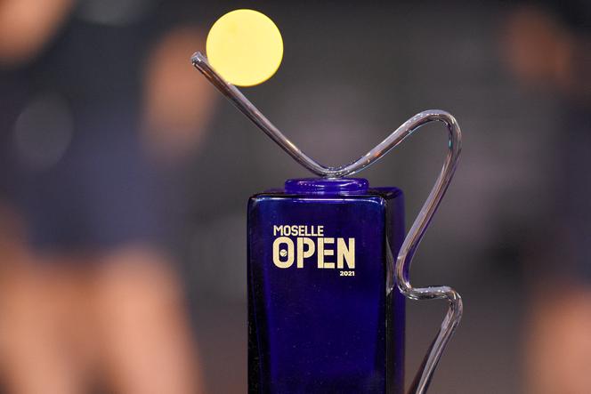 Le trophée du Moselle Open, le 26 septembre 2021, à Metz. 