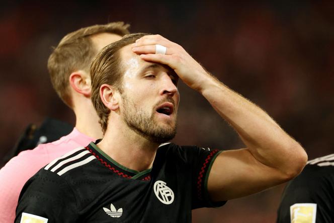Le buteur anglais du Bayern Munich, Harry Kane, lors du match nul de son équipe sur la pelouse de l’Union Berlin (2-2), samedi 8 novembre 2025.  (AFP) 