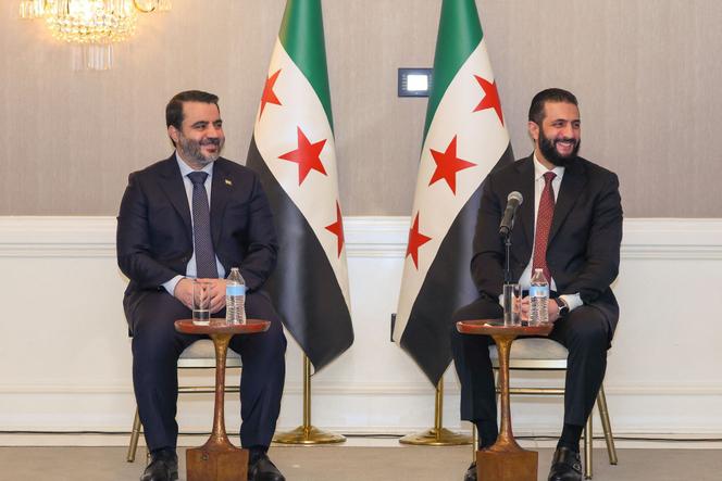 Ahmed Al-Charaa (right) and his Minister of Foreign Affairs, Assad Hassan Al-Chibani, in Washington, November 9, 2025
