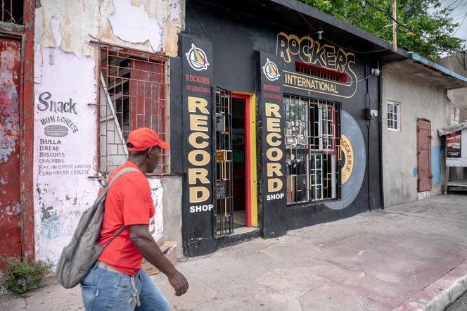 Rockers International Record, le magasin de disques fondé par Augustus Pablo, musicien et producteur de dub et de reggae, à Kingston, le 6 novembre 2025.