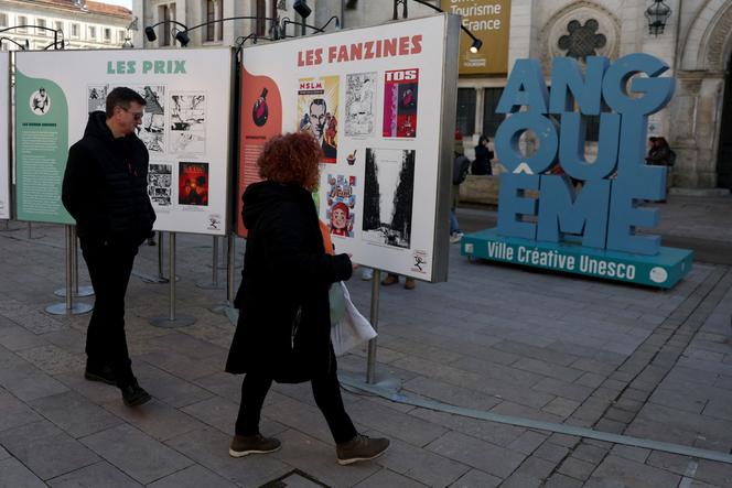 Lors du 52e festival international de la bande dessinée d’Angoulême, le 30 janvier 2025. 