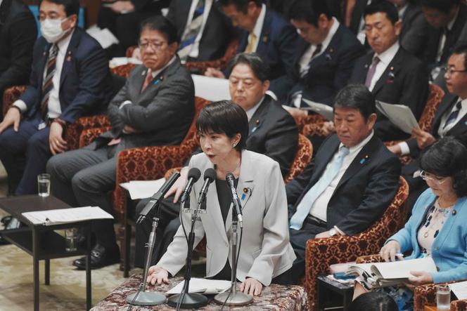 Japanese Prime Minister Sanae Takaichi at Parliament in Tokyo on November 10, 2025. 