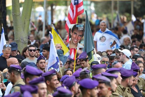 Israeli soldiers attended the funeral of Hadar Goldin, an officer killed in Gaza in 2014, whose body was returned on Sunday. In Kfar Saba, Israel, November 11, 2025.