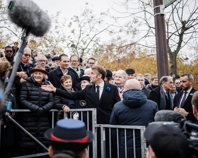 Emmanuel Macron, lors du 107ᵉ anniversaire de l’Armistice de 1918, à Paris, le 11 novembre 2025.