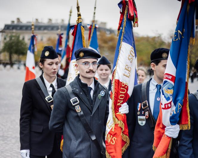 Lors du 107ᵉ anniversaire de l’armistice de 1918, à Paris, le 11 novembre 2025.