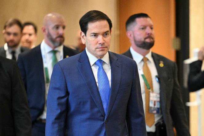 Le chef de la diplomatie américaine, Marco Rubio, lors d’une réunion du G7, à Niagara-on-the-Lake, au Canada, le 12 novembre 2025.