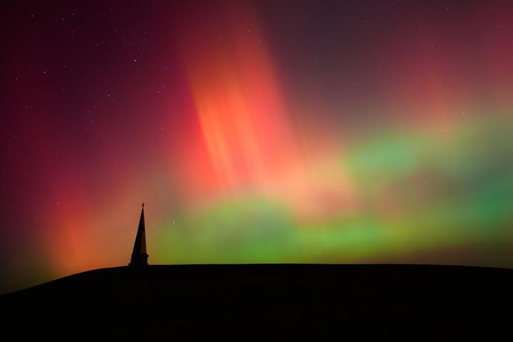 Northern Lights in Valley Falls, Kansas, on the evening of November 11, 2025.