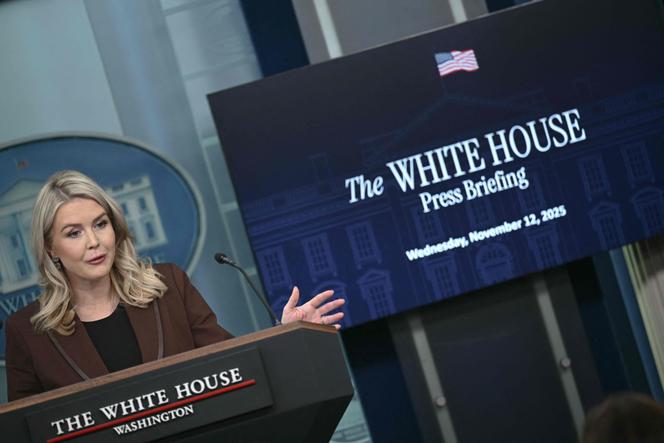 Karoline Leavitt, White House press secretary, November 12, 2025. 