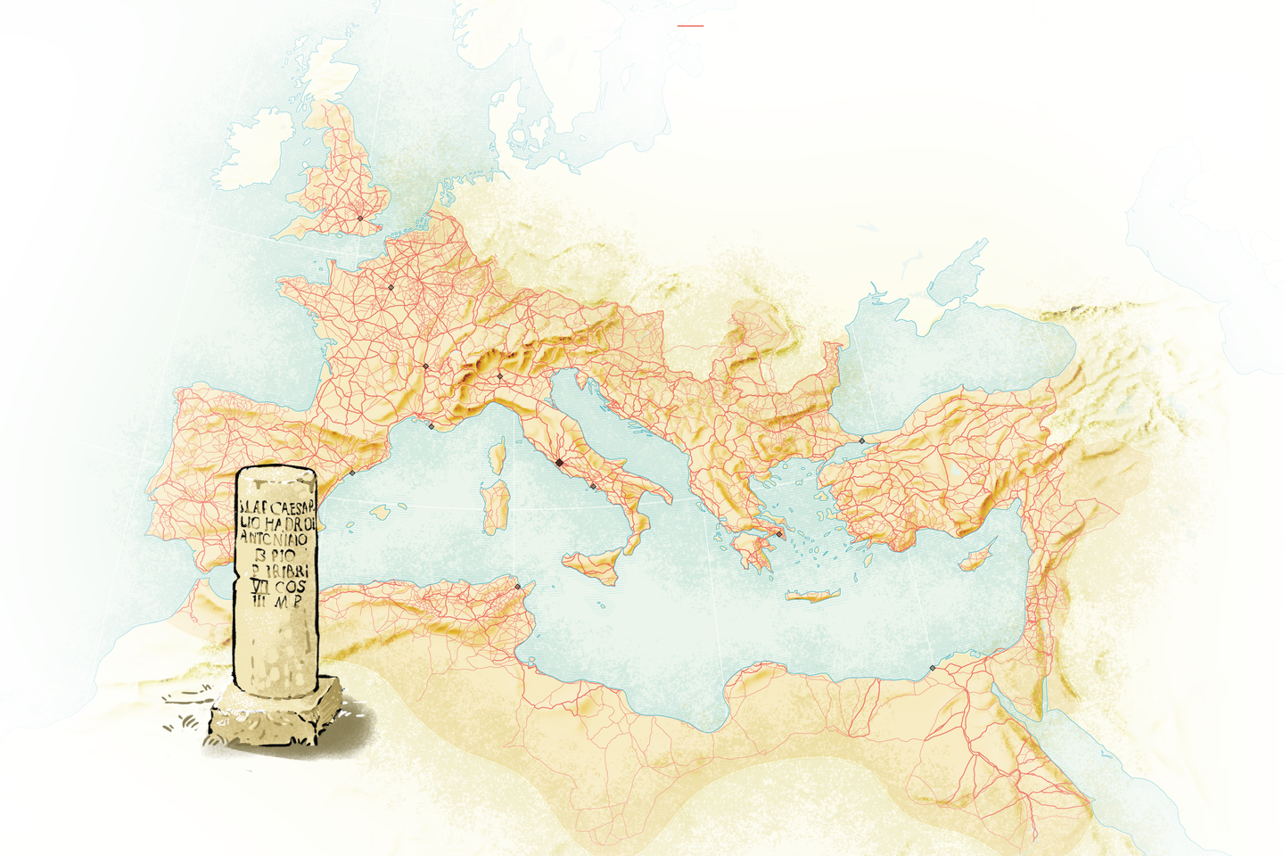 Le réseau de voies romaines au IIᵉ siècle faisait 100 000 kilomètres de plus que ce que l’on croyait