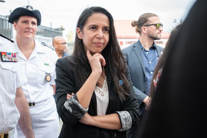 La ministre des outre-mer, Naïma Moutchou, à Nouméa, le 13 novembre 2025.