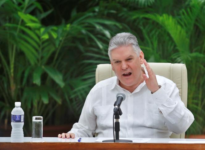 Alejandro Gil Fernandez, alors vice-premier ministre et ministre de l’économie, lors d’une conférence de presse, à La Havane (Cuba), le 20 mai 2021.