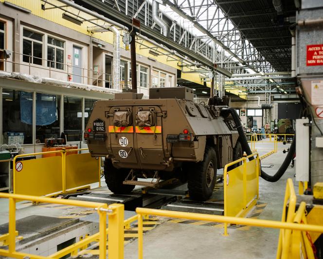 Le véhicule blindé multirôle Griffon au détachement de Gresswiller (Bas-Rhin) du 6ᵉ RMat, le 14 octobre.