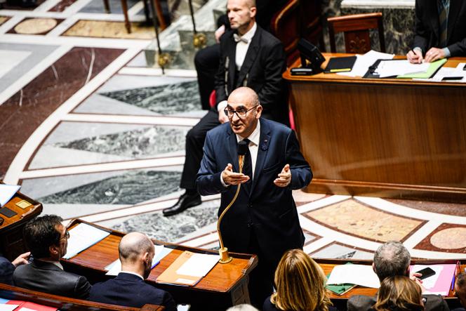 Le ministre de l'intérieur, Laurent Nuñez, lors de la séance de questions au gouvernement, à l’Assemblée nationale, le 12 novembre 2025.