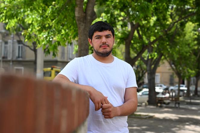 Amine Kessaci, young environmental activist, in southeastern France, 27 May 2024.