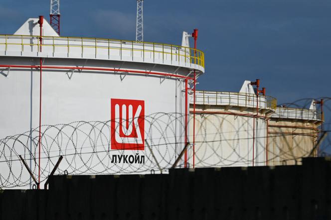 Lukoil fuel storage tanks at the port terminal of Rosenets on the Black Sea, Bulgaria.