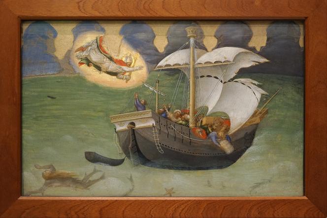 « Saint Nicolas sauve un navire du naufrage » (1425), élément de prédelle du polyptyque Quaratesi.