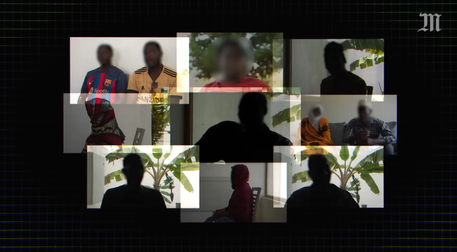Des témoins mozambicains du « massacre des conteneurs » interrogés par le collectif d’investigation SourceMaterial dans le cadre de son enquête conjointe avec « Le Monde ».