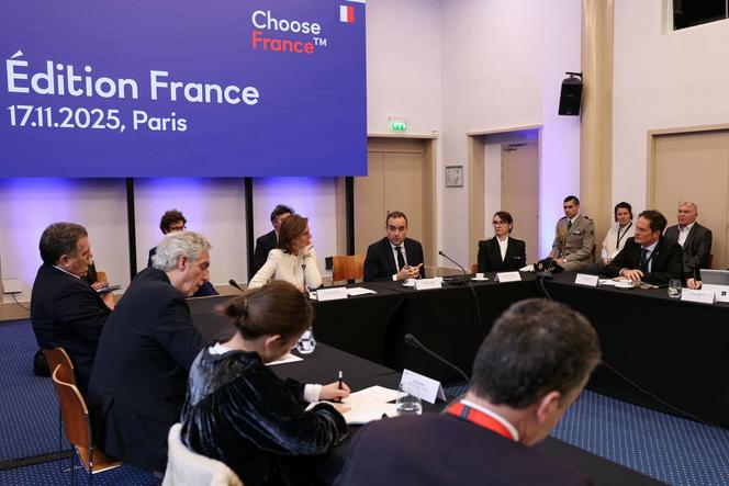 French Minister of Action and Public Accounts, Amélie de Montchalin, and French Prime Minister, Sébastien Lecornu, at the Choose France summit, at Maison de la Chimie, in Paris, November 17, 2025.