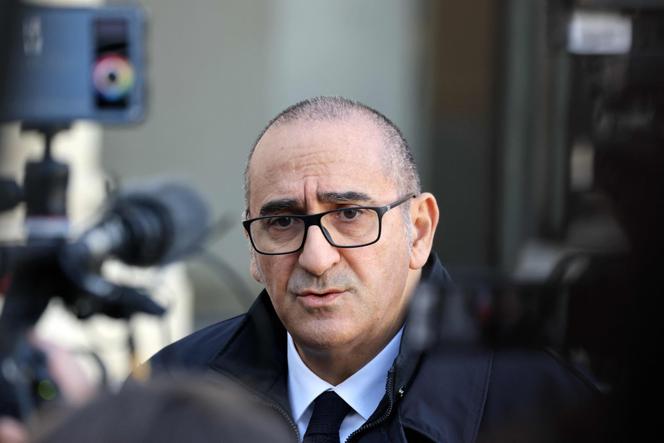 Le ministre de l’intérieur, Laurent Núñez, à l’issue d’une réunion sur le trafic de stupéfiants au palais de l’Elysée, à Paris, le 18 novembre 2025.