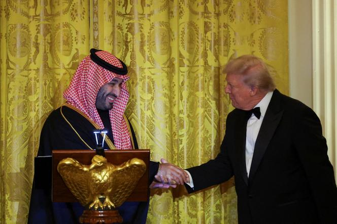 Mohammed Ben Salman and Donald Trump before dinner at the White House, November 18, 2025.