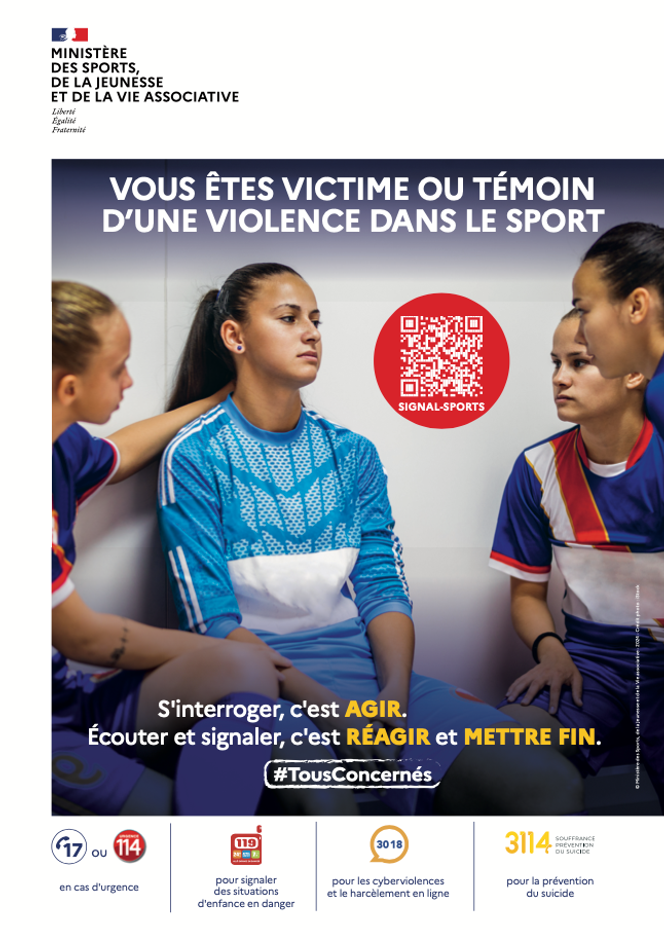 Signal-Sports information campaign poster.
