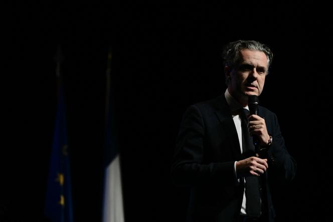 Former minister of ecological transition, secretary general of Horizons and mayor of Angers, Christophe Béchu, during a speech in Bordeaux, 26 January 2025.