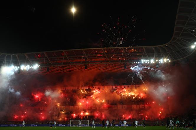 Lors de la rencontre de Ligue 1 entre l’OGC Nice et l’Olympique de Marseille, à l’Allianz Riviera de Nice, le 21 novembre 2025.