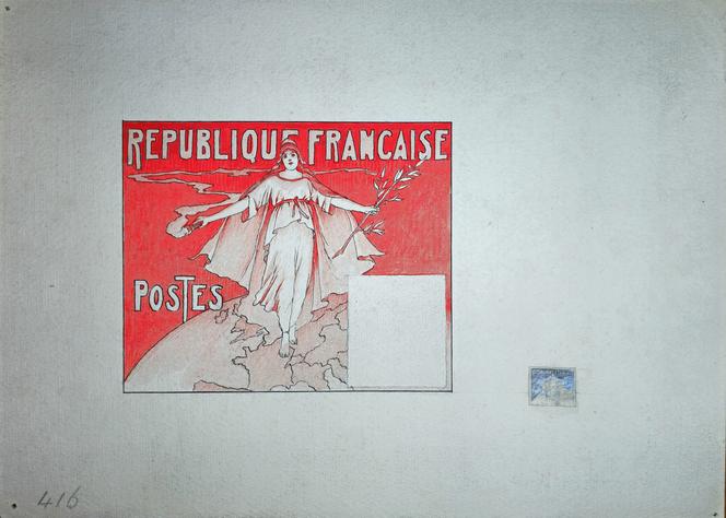 Maquettes à l’aquarelle d’un projet de timbre d’usage courant « Marianne » pour la France.