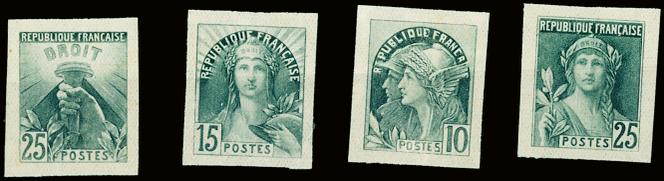 Projets de timbres d’usage courant non émis.