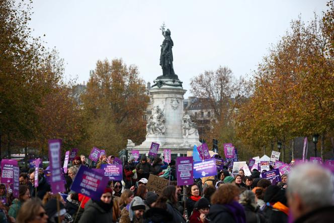 Au départ du cortège parisien, place de la République, samedi 22 novembre. 