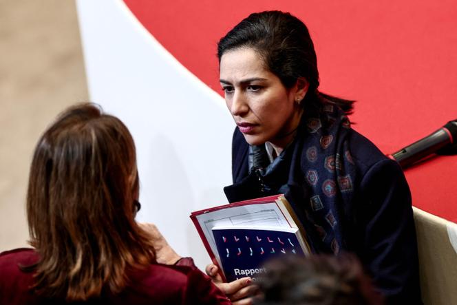 La haut-commissaire à l’enfance, Sarah El Haïry, à Paris, le 23&nbsp;novembre 2025.