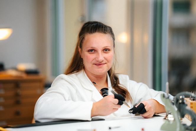 Shona Taine dans son atelier de La Chaux-de-Fonds, en Suisse, en 2025.