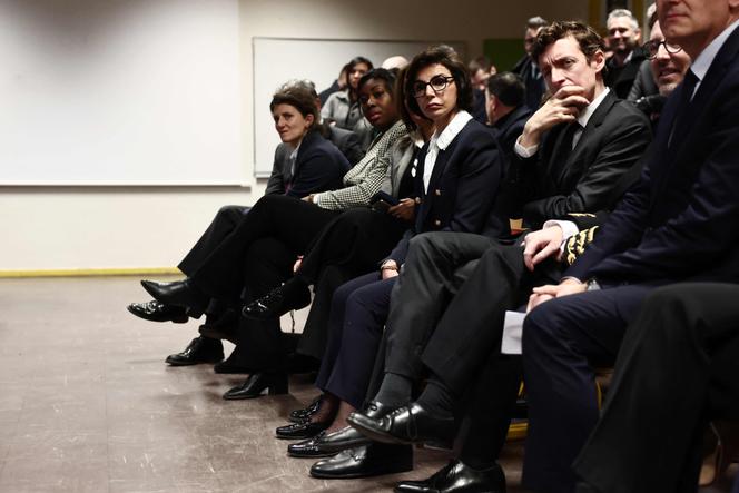 La ministre de la culture, Rachida Dati, lors d’une visite des classes spécialisées en cinéma audiovisuel au lycée Léon Blum, à Créteil, mardi 25 novembre 2025.