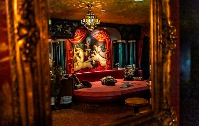 One of the rooms of the Artemis brothel, in Berlin, in June 2022.