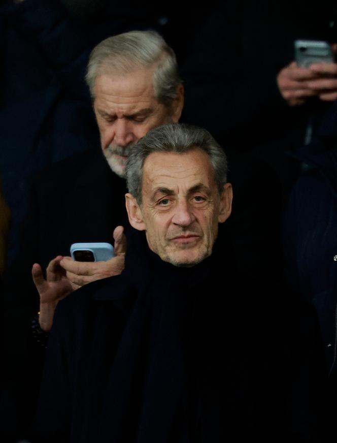 Nicolas Sarkozy, au Parc des Princes, à Paris, le 26 novembre 2025.