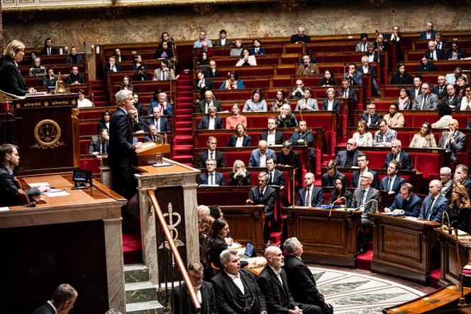 Le président du groupe Droite Républicaine, Laurent Wauquiez, à l’Assemblée nationale, à Paris, le 25 novembre 2025.