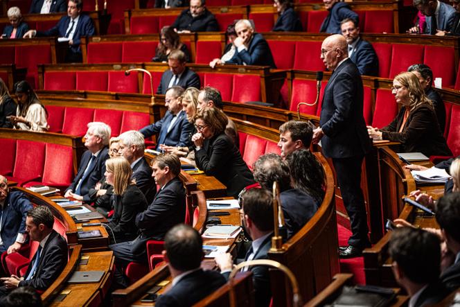 Le président du groupe Union des droites pour la République, Eric Ciotti, à l’Assemblée nationale, à Paris, le 25 novembre 2025.